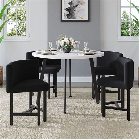 Small Round Dining Table Black at Aaron Cook blog