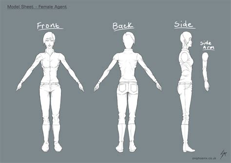 Model Sheet – Female Agent and #BTBDAM Promo teasers ;p | Oniphoenix