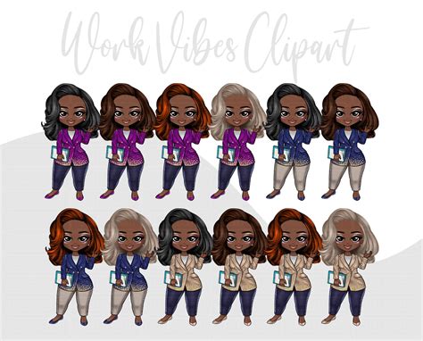 African American Teacher Clipart Bundle Back to School Clipart, Office ...