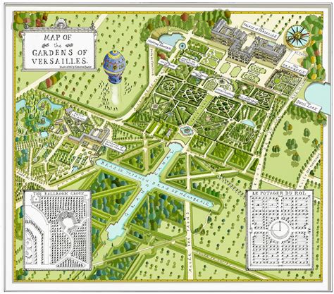 Gardens of Versailles - Pictorial Map by Katherine Baxter | Versailles ...