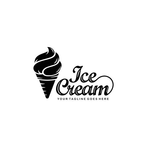 Ice cream logo design vector 12047889 Vector Art at Vecteezy