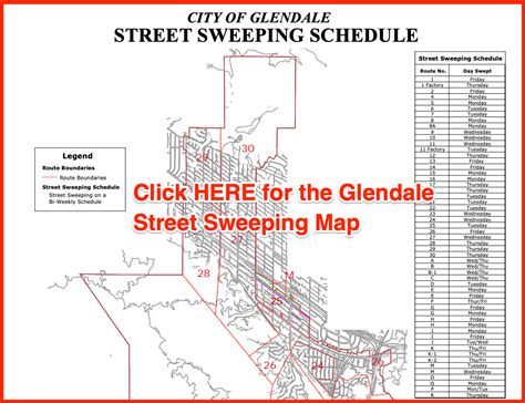 Glendale Street Sweeping 2023 Schedules, Maps, Holidays