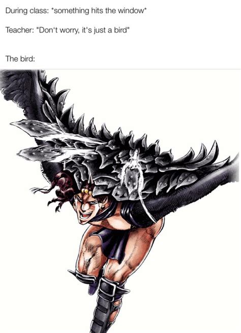 I bet it‘s a flying Kars! : r/ShitPostCrusaders