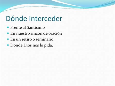 Oracion de intercesion