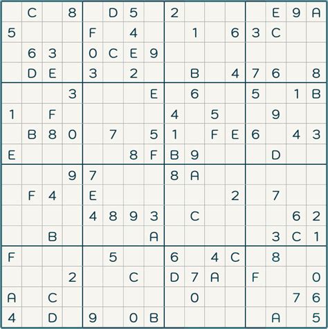 Hexadoku - Play The 16x16 Sudoku Variant - Mastering Sudoku