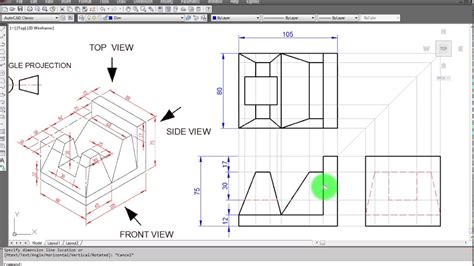 How To Draw Third Angle Projection Symbol In Autocad - Printable Online