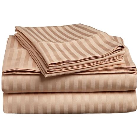 300tc Premium Cotton Stripe Sheet Set - Egyptian Cotton Sheets