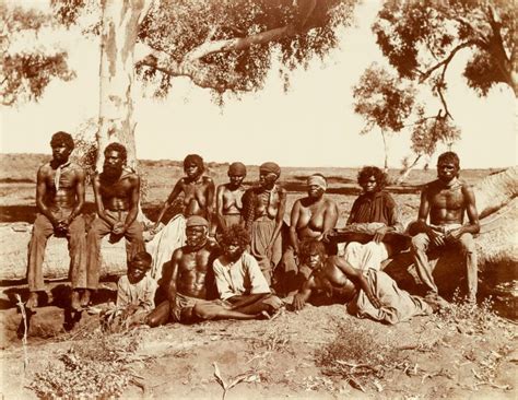 Aboriginal group on a pastoral station, Western Australia, circa 1890 ...