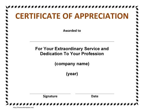 30 Free Certificate of Appreciation Templates and Letters