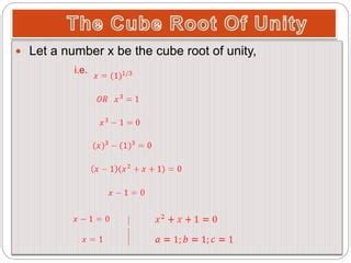 Cube root of unity | PPT