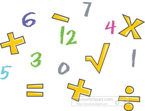 Mathematics Clipart - math-numbers-symbols - Classroom Clipart