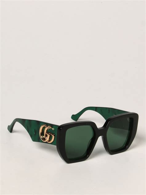 GUCCI: sunglasses in acetate - Green | Gucci sunglasses GG0956S online ...