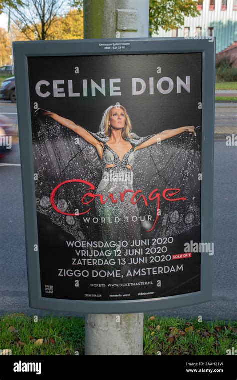 Billboard Celine Dion Courage World Tour Amsterdam The Netherlands 2019 ...