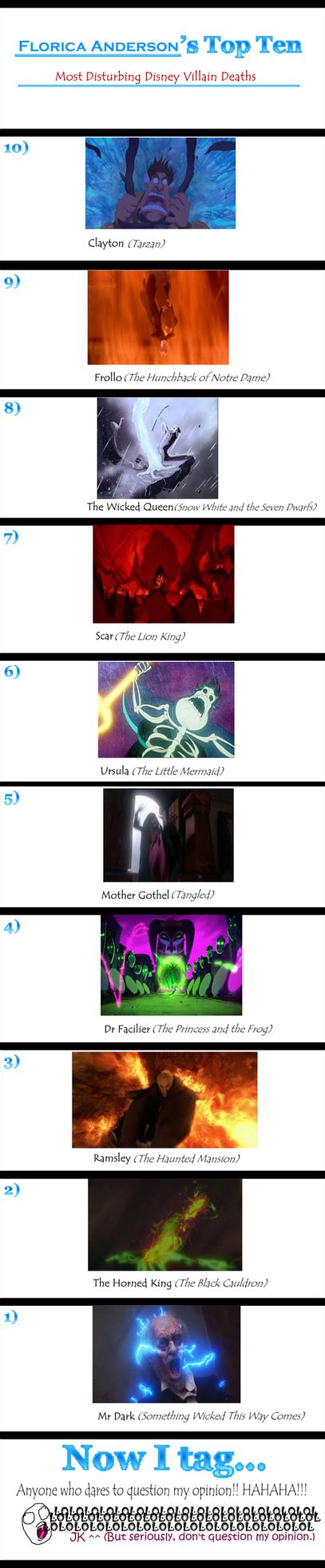 Top Ten Most Disturbing Disney Villain Deaths by WanderSong on DeviantArt