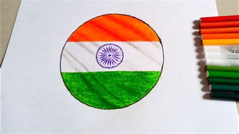 let's draw realistic tiranga in easiest way by pencil colour ...