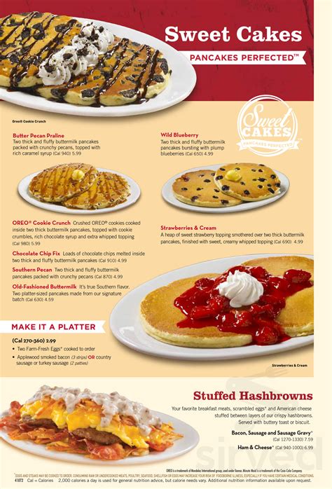 Huddle House menu in Brevard, North Carolina, USA