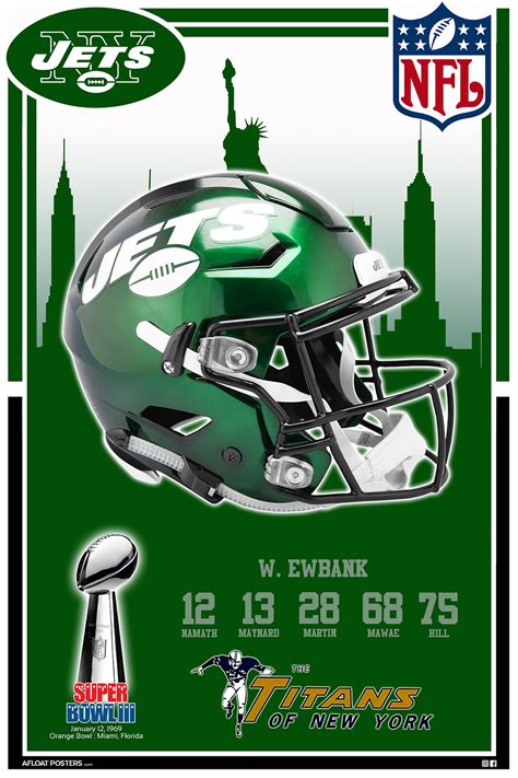 New York Jets Super Bowl Poster