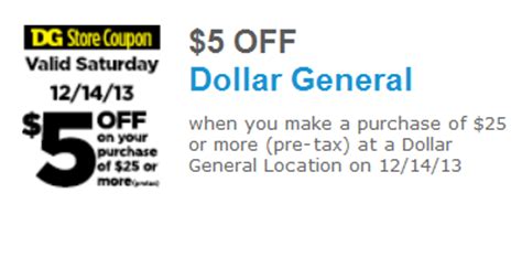 NEW Dollar General Coupon for $5 off $25 Purchase! | Thrifty Momma ...