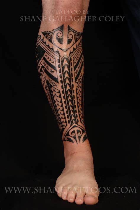 SHANE TATTOOS: Polynesian/Samoan Calf Tattoo | Polynesian leg tattoo ...