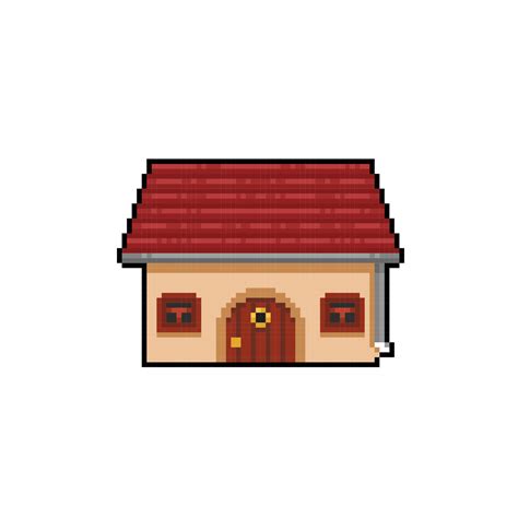 a house building in pixel art style 23339974 Vector Art at Vecteezy