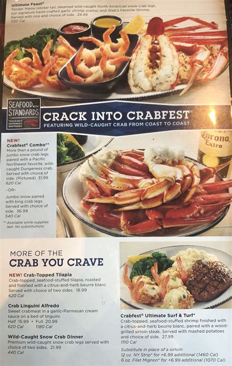 Red Lobster menu with prices | SLC menu