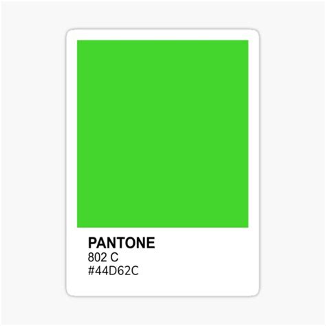 "Neon Green Pantone" Sticker for Sale by HuckleberryArts | Redbubble