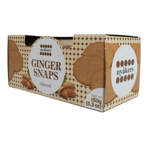 Nyakers Ginger Snaps Almond 150g - The Dutch Shop