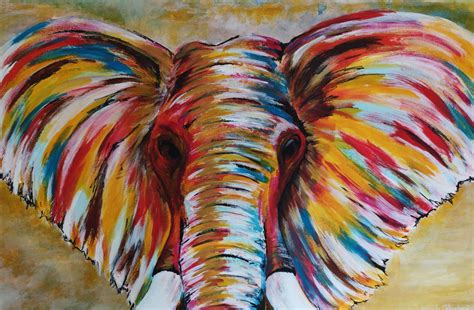 Abstract elephant art Acrylic on canvas Abstract Animal Art, Abstract ...