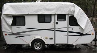 Protect your travel trailer with a heavy duty vinyl tarp | Camper ...