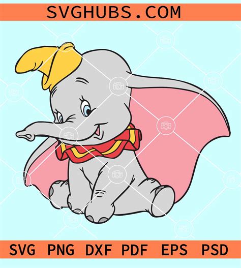 Disney Dumbo Baby Elephant SVG, Disney elephant SVG, Disney Dumbo SVG