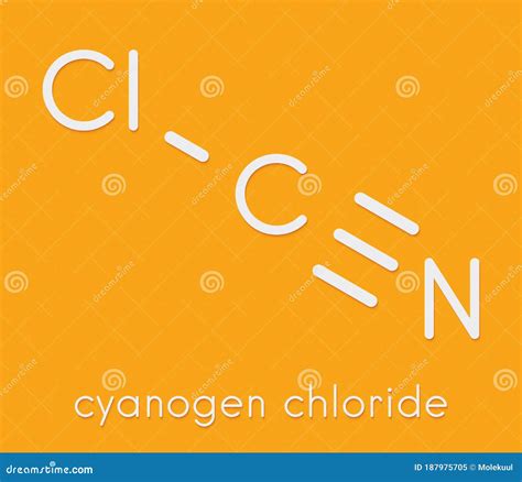 Cyanogen Chloride Toxic Gas Molecule. Skeletal Formula. Stock Image ...