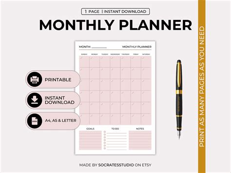 Yearly planner yearly goals tasks reminders productivity planner ...