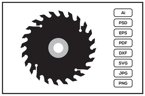 Circular saw blade design illustration