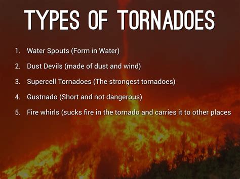 Types Of Tornadoes Names