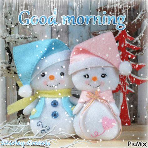 Snowfall Good Morning Gif | Good morning winter, Good morning christmas ...