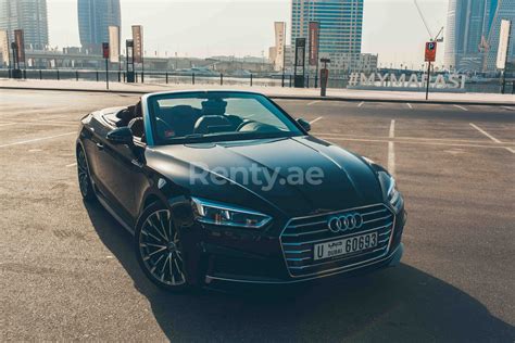 Rent a Audi A5 Cabriolet (Black), 2018 ID-00138, in Dubai - Renty.ae