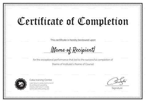 Printable Certificates Of Completion