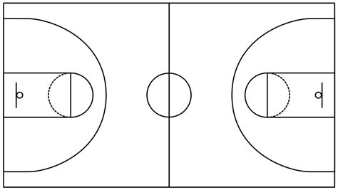 Blank Basketball Court Printable