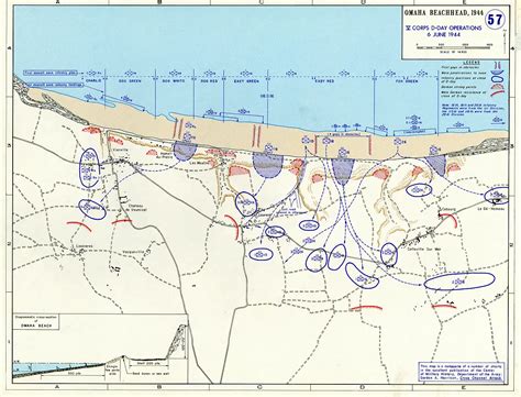 Map of German Defenses at Omaha Beach