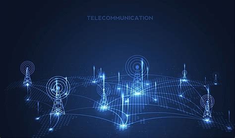 Telecommunications Signal Transmitter System Big Background, Robotic ...