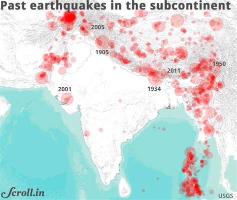 India Earthquake Map