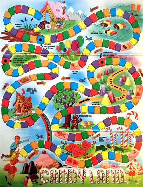 Retro Series Candy Land 1967 Edition Game Board & Traditional Games ...