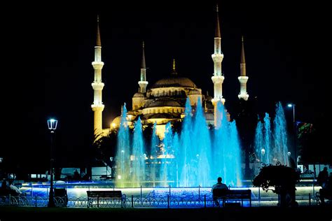 Silhouettes of Blue Mosque night view Photograph by Raimond Klavins ...