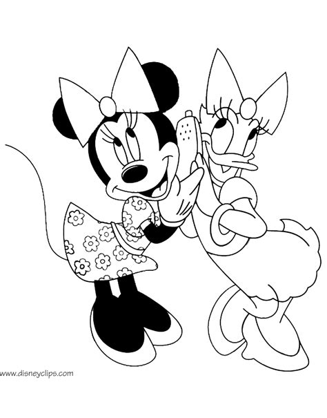 Minnie Mouse And Daisy Duck Coloring Pages