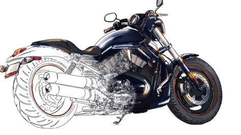 How To Draw A Harley Motorcycle