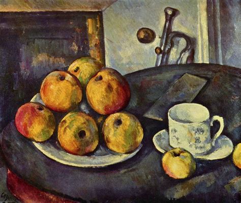 Paul Cézanne – Nature morte aux pommes et à la trompette | Paul cezanne ...