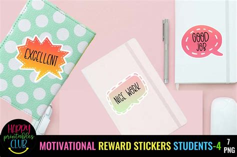 Motivational Reward Stickers for Students 5- Digital Reward Stickers ...