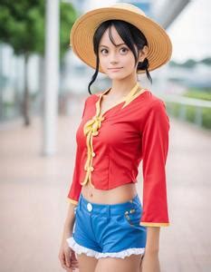 Luffy Cosplay Woman. Face Swap. Insert Your Face ID:1011835