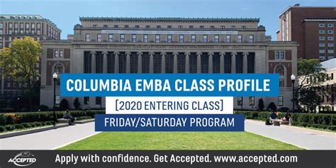 Columbia EMBA Class Profile [Entering Class of 2020] | Accepted