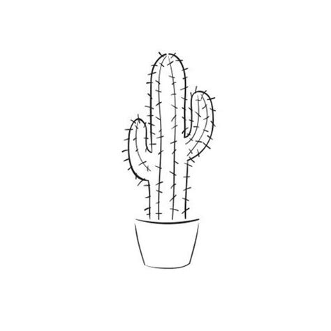 Cactus Drawing Outline at PaintingValley.com | Explore collection of ...